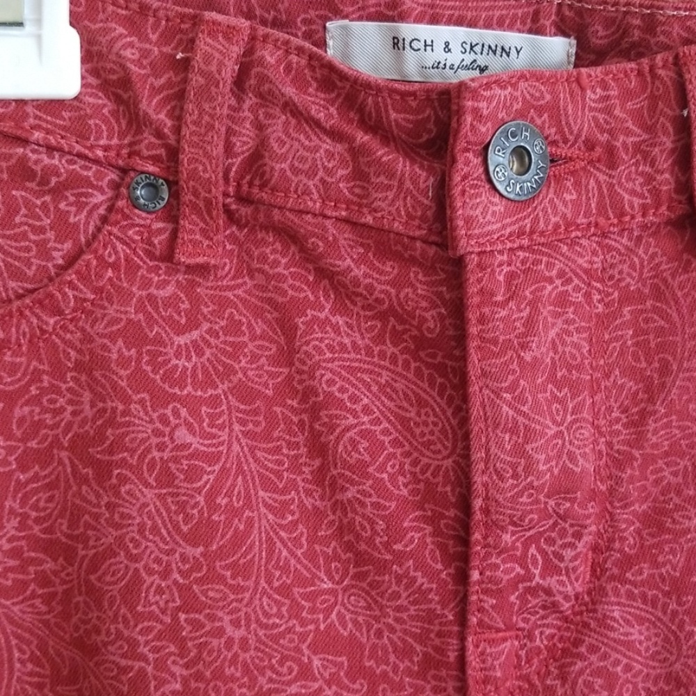 Dark Orange Design Pants